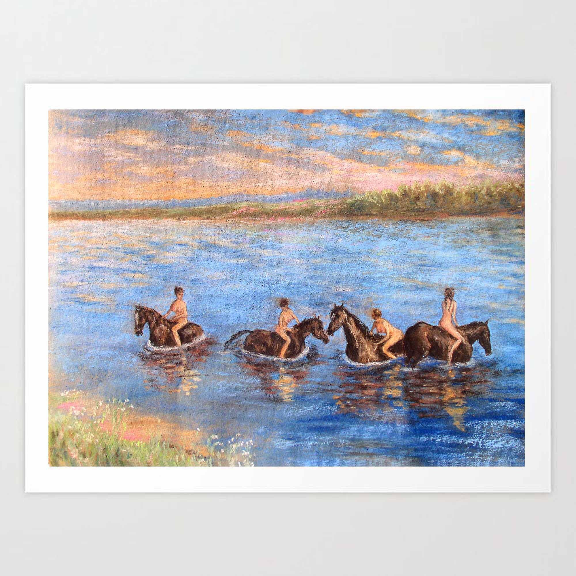 Naked women Nude girls Aesthetic wall art Erotic painting | Etsy