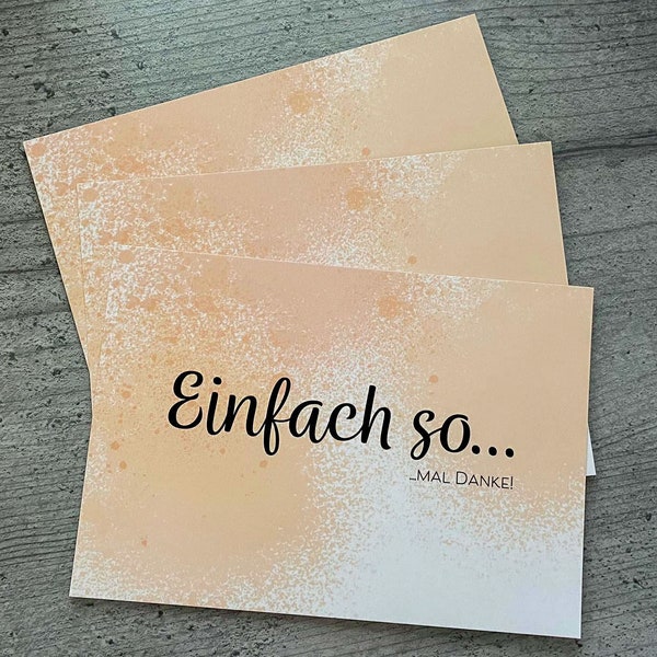 Postkarte, Dankeskarte "Einfach so" in DIN A6