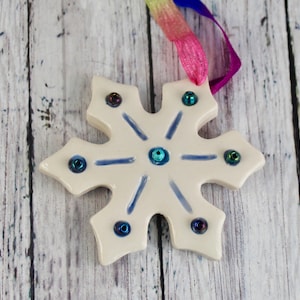 Snowflake Ornaments – Handcrafted – Porcelain Clay