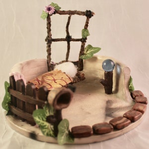 Fairy Garden – Handcrafted In Porcelain – Furnished Home