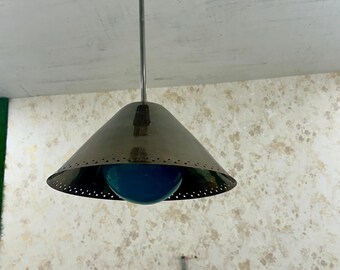 1950's hanglamp tijdperk design plafondarmatuur hangende lamp ruw messing halverwege de eeuw plafondlamp armatuur plafondlamp