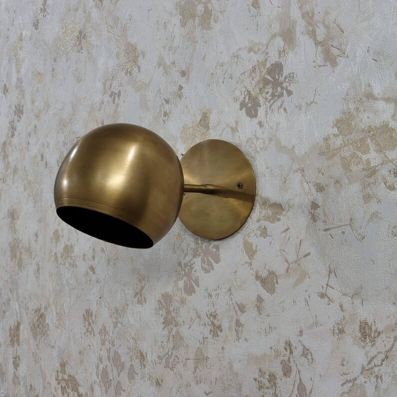 1950s Mid Century Modern Wall Light Sconce Italian Brass Wall Fixture ...