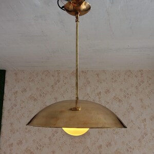 Mid Century Modern Handmade Unique Ceiling Lamp Raw Brass Aldorno Pendant Light Fixture
