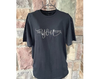 BeYoutiful Rhinestone Shirt, BeYoutiful Bling Shirt, Womens Church shirt, faith tee, religious tee, Bling Religious Tshirt, Christian Top