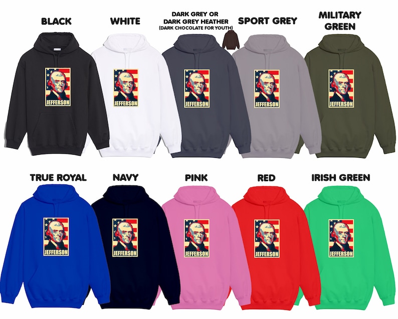 Jefferson American Flag Shirt Gift Idea For Men Women Hoodie Sweater Birthday Matching Family Cute Male Female