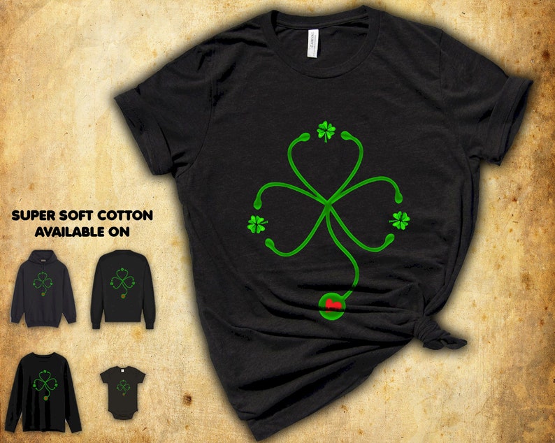 Irish Nurse Shamrock Tshirt Gift Ideas For Lover Men Women Birthday Party Friend Teens Matching Squad St Patrick/'s Day