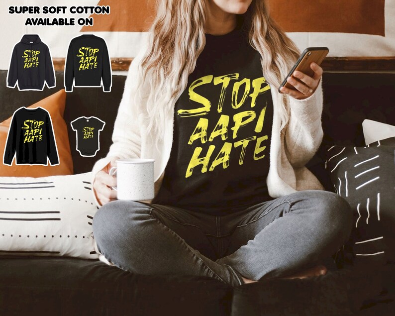shirt Unisex Clothing Gift Ideas For Men Women Boy Girl Birthday Party ROBERT190327 Stop Asian Hate Stop Aapi Hate T