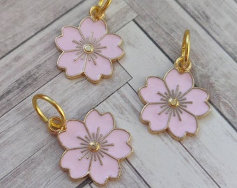 Pink Sakura Cherry Blossom Flower Roller Skate Shoe Lace Charm