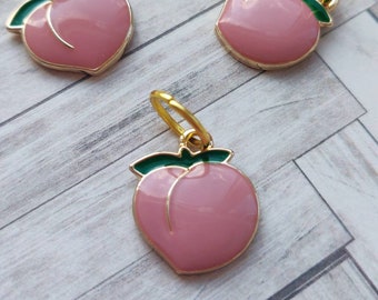 Juicy Pink Peach Roller Skate Shoe Lace Charm