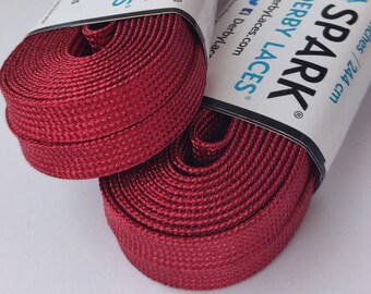 Deep Red Sparkle Rollerskate Laces 96 inches