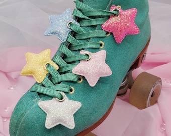 Puffy Glitter Star Roller Skate Shoe Lace Charm