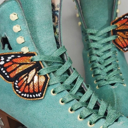Pastel Rainbow Glitter Butterfly Roller Skate Wings Shoe Etsy