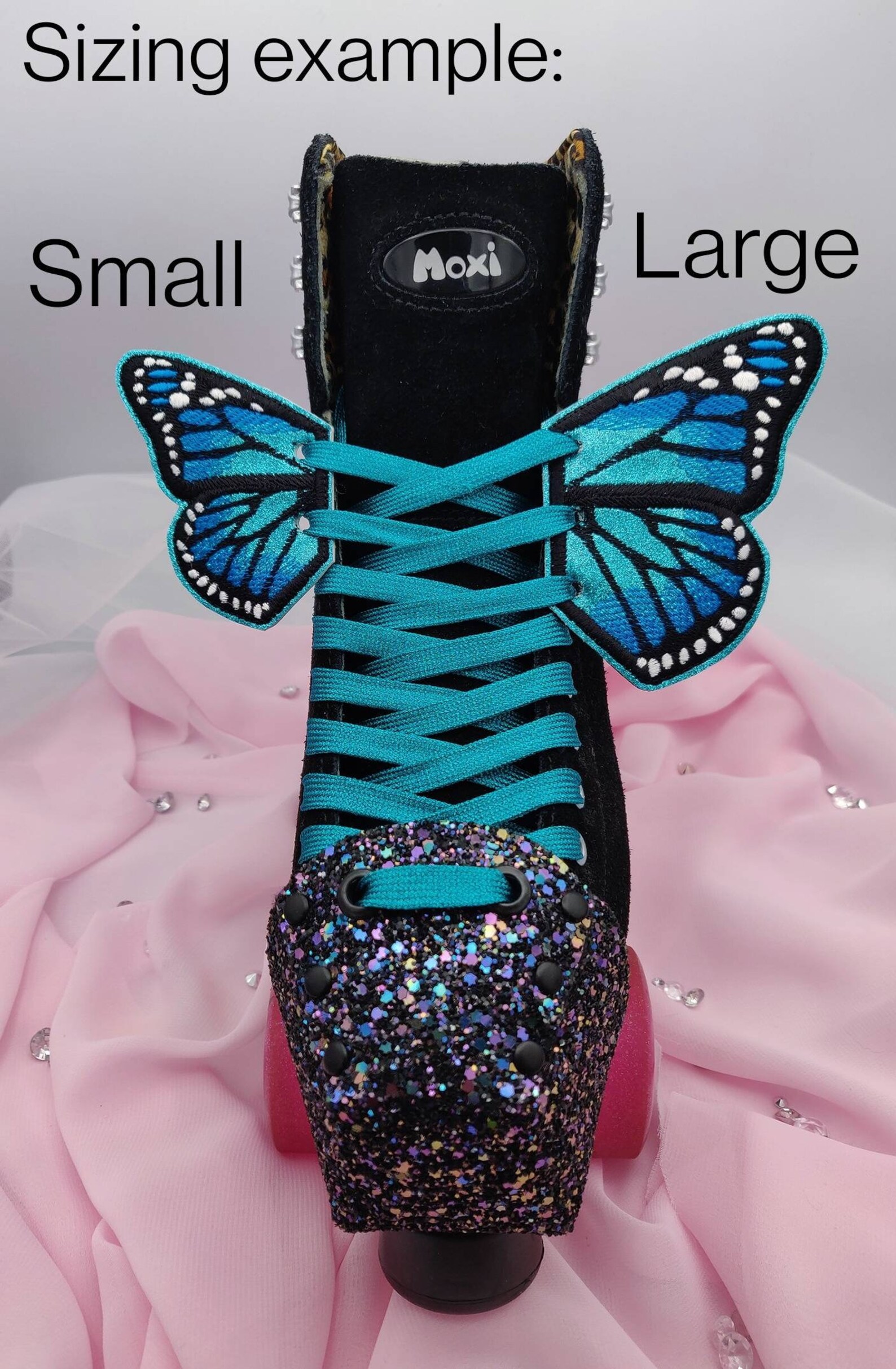 Dark Purple Glitter Butterfly Roller Skate Wings Shoe Wings Etsy