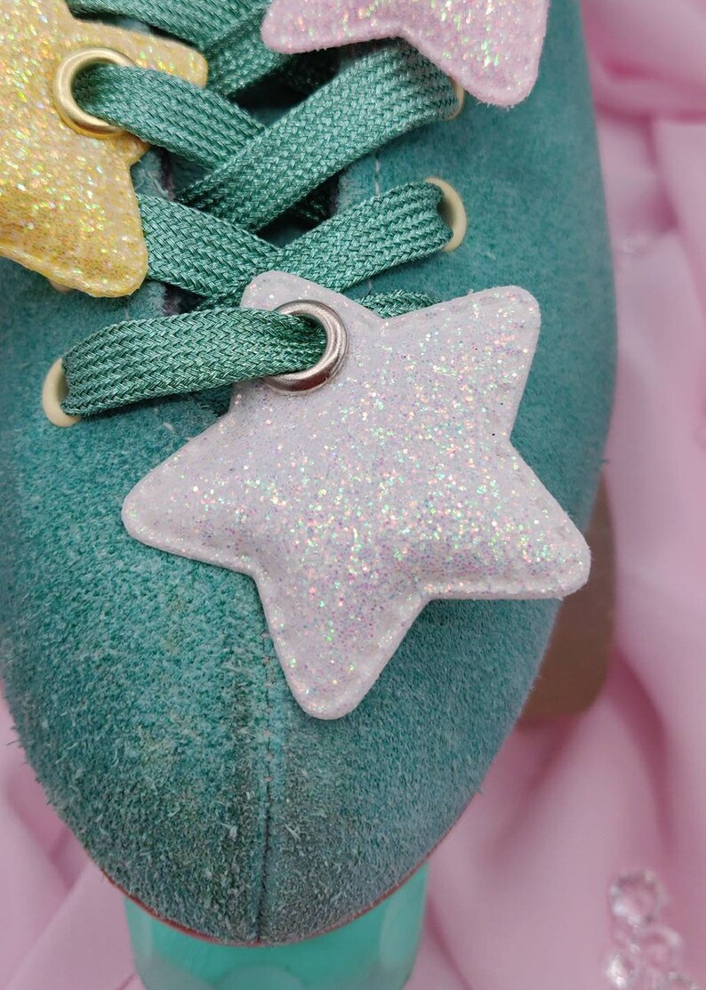 Puffy Glitter Star Roller Skate Shoe Lace Charm Etsy