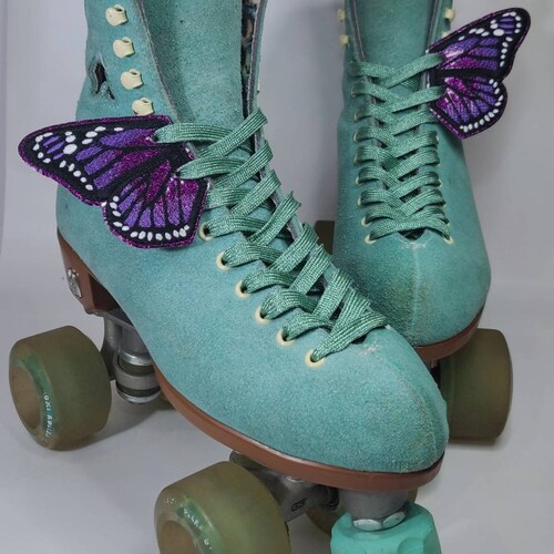 Pastel Rainbow Glitter Butterfly Roller Skate Wings Shoe Etsy