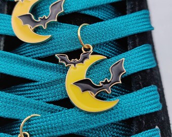 Halloween Moon and Bats Roller Skate Shoe Lace Charm