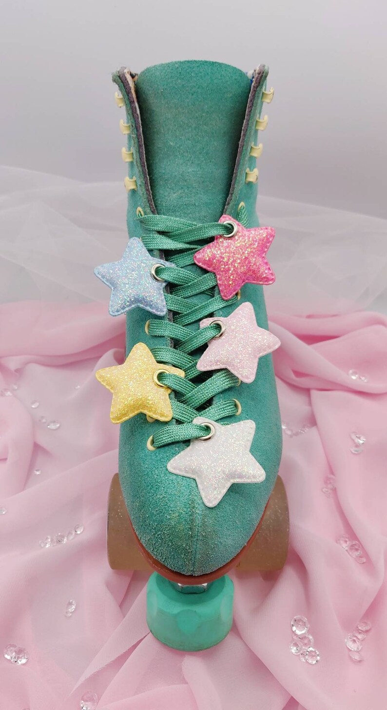 Puffy Glitter Star Roller Skate Shoe Lace Charm Etsy
