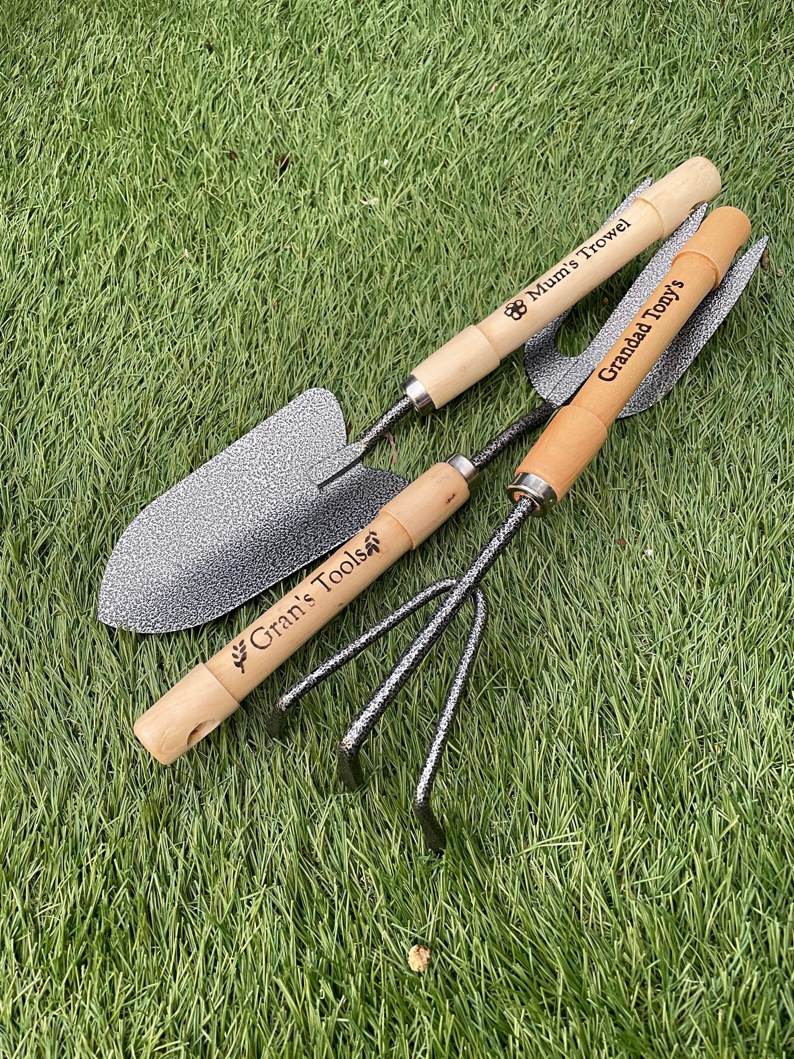 Set of 3 Personalised Garden tools gardener hand tools trowl Etsy