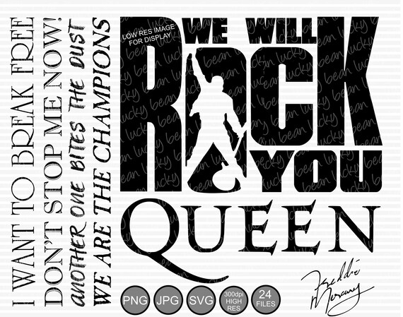 Download Clip Art Art Collectibles Queen Logo Svg Eps Png We Will Rock You Svg Freddie Mercury Svg Rock Band Svg Shirt Design We Will Rock You Svg Shirt Queen Band Svg