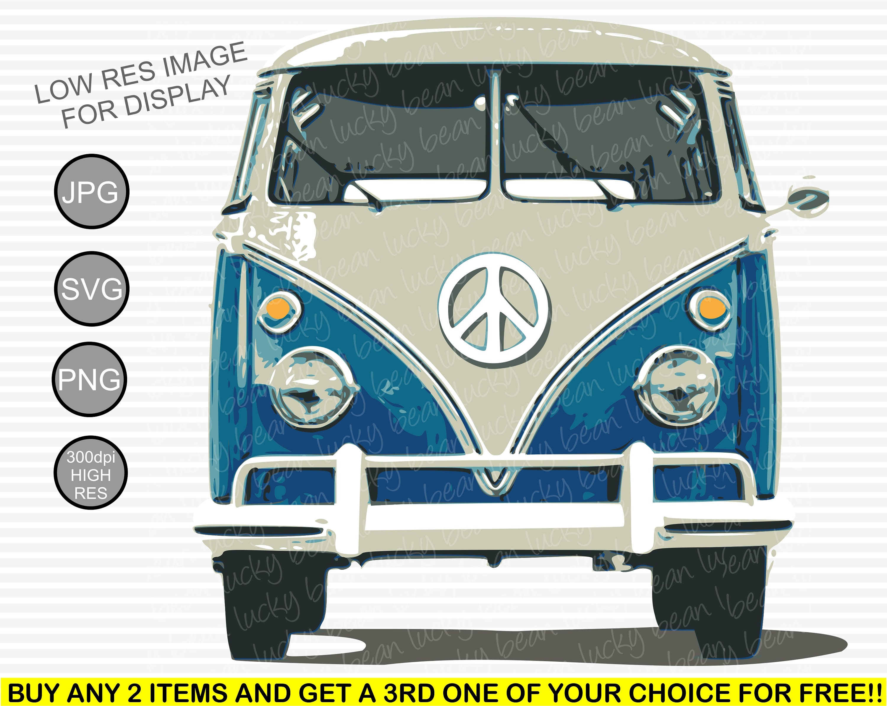 VW bus svg clipart.Volkswagen bus svg.VW Kombi color svg.VW | Etsy