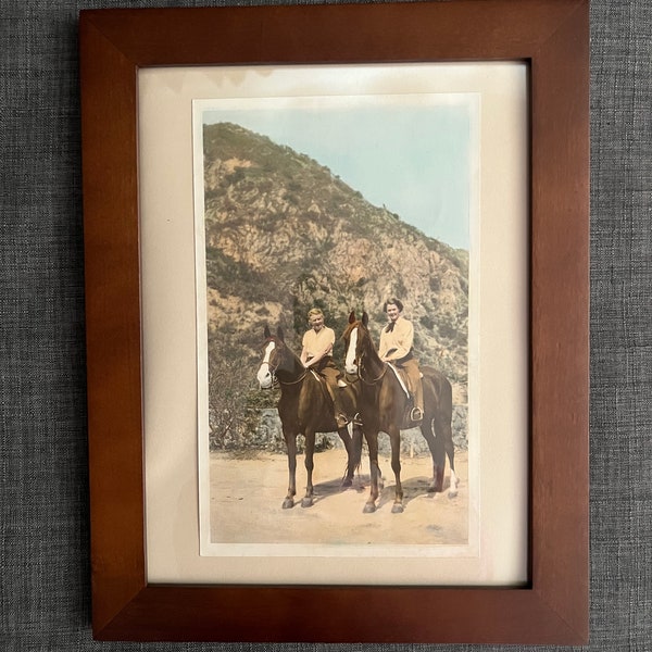 Framed Vintage Photo- Lady Equestrians in So Cal 1930s