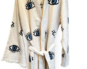 Evil Eye Turkish Bathrobe