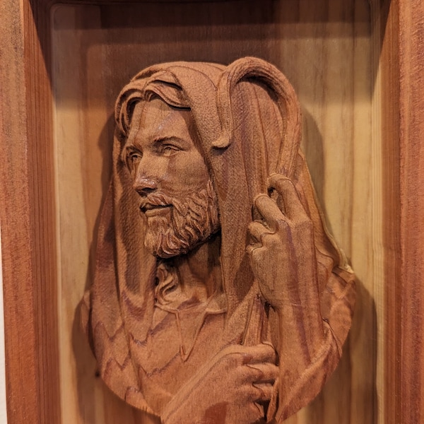 Wood Carved Jesus Etsy