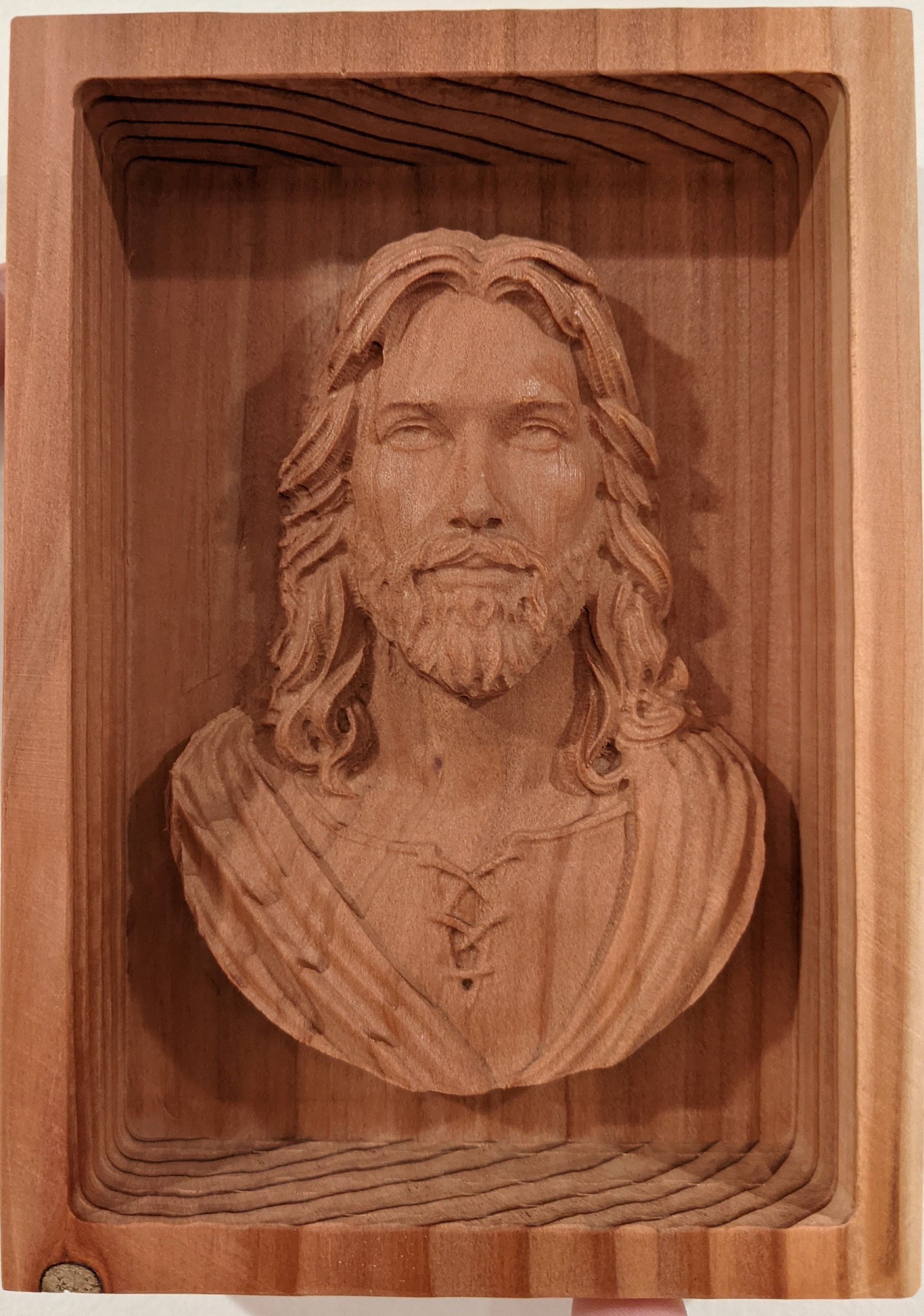 Solid Wood Jesus Christ Carving 3D Wood Art - Etsy