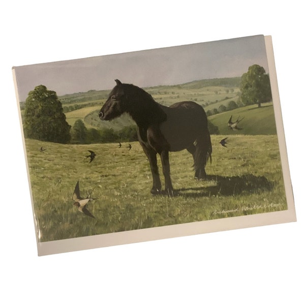 GREETING CARD: Horse and Swallow