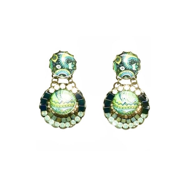 MELIZI “Glow” Drop Stud Earrings