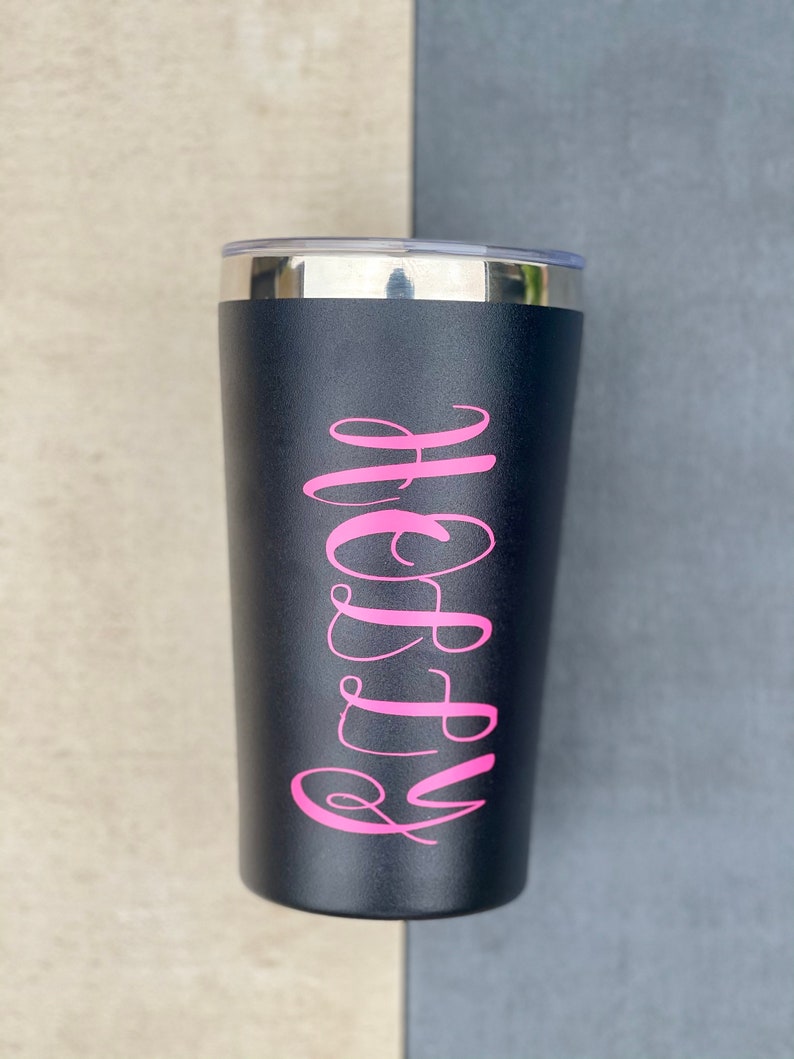 personalised travel cup with straw