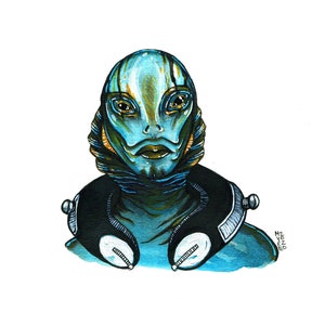 Abe Sapien, Original Ink Drawing