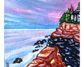 Acadia National Park, Maine | Original Watercolor Painting