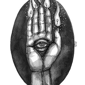 Hand of Glory, Original Ink Drawing