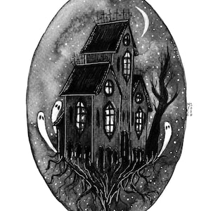 Haunted, Original Ink Drawing