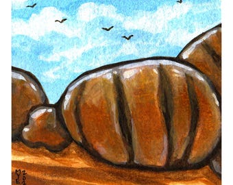 Elephant Rocks State Park, Missouri | Original Watercolor Painting