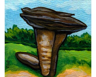 Mushroom Rock State Park, Kansas | Original Watercolor Painting