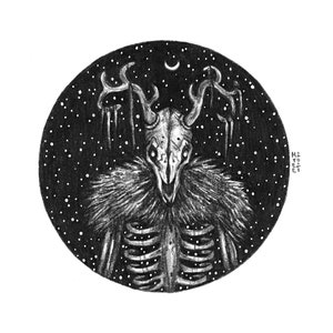 Wendigo, Original Graphite Illustration