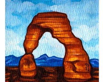 Arches National Park, Utah | Original Watercolor Painting