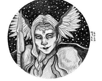 Sieg, Original Graphit Illustration