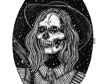 Gunslinger, Original Ink Drawing
