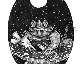 Toad Astrologer | Original Ink Drawing