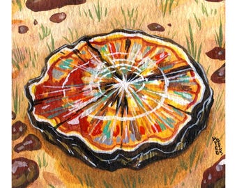 Petrified Forest National Park, Arizona | Original Watercolor Painting