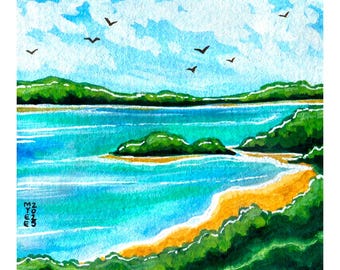 Virgin Islands National Park, USA | Original Watercolor Painting