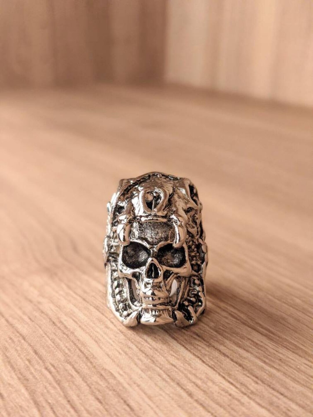 Men's Gothic/punk Vintage Jaguar Warrior Skull Ring - Etsy
