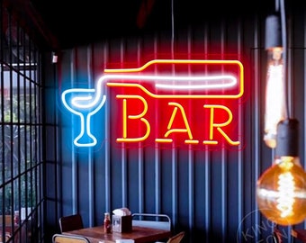 Custom Pub Beer Signage,Neon Bar Sign,Led Lights Sign for Shop Store Home Bar Wall Decor,Man Cave Boyfriend Gifts