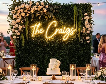 Custom Wedding Neon Sign, Custom Neon Sign Battery Operated, Neon Sign Custom Wedding, Custom Led Neon Sign For Wedding, Rustic Neon Lights