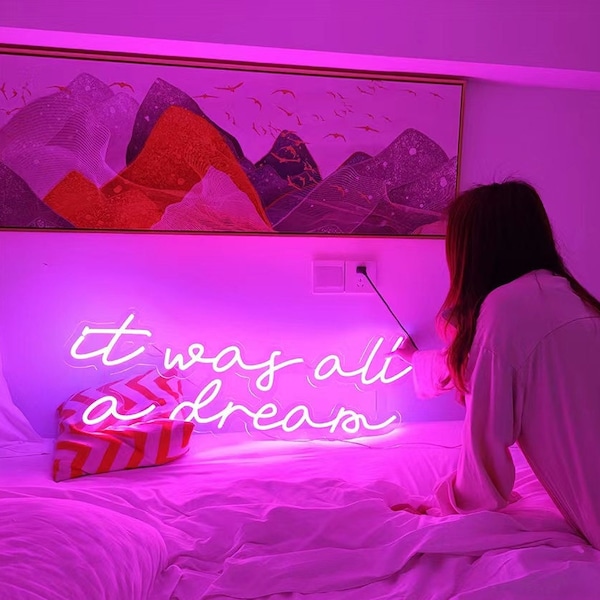 È tutto un sogno/Insegna al neon / Insegna al neon a LED / Insegna al neon con logo del negozio / Insegne al neon / Insegna a LED / Decorazione da parete / Decorazione del negozio bar