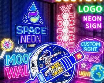 Custom Logo Neon Sign, UV Printing Acrylic Signs, Wall Decor, LED Business Signs, Neon Sign Custom Logo Light, Personalized Gifts