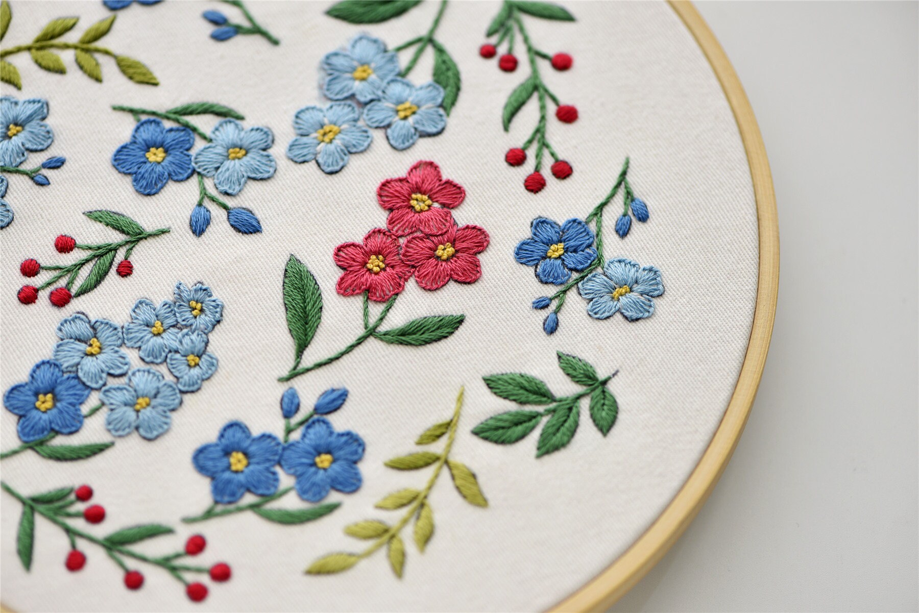 Forgetmenot flower embroidery kit for beginner new  etsy uk Forgetmenot flower embroidery kit for beginner new  etsy uk